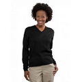 Women's Fine-Gauge V-Neck Sweater